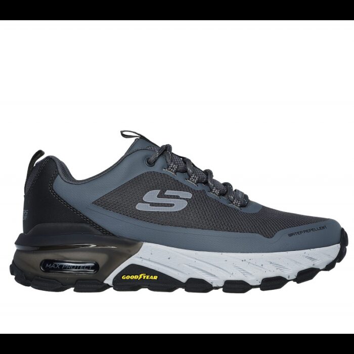 ⁦Skechers Men's Max Protect - Liberated Shoes - حذاء سكيتشرز ماكس بروتكت للرجال لون أسود ورمادي⁩ - الصورة ⁦2⁩