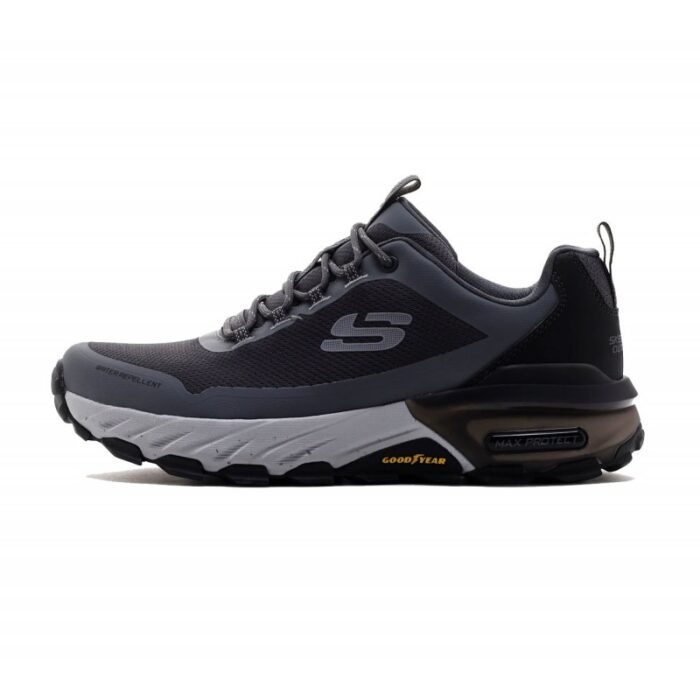 ⁦Skechers Men's Max Protect - Liberated Shoes - حذاء سكيتشرز ماكس بروتكت للرجال لون أسود ورمادي⁩ - الصورة ⁦6⁩