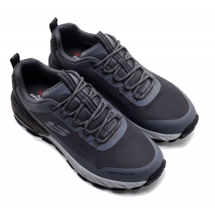 ⁦Skechers Men's Max Protect - Liberated Shoes - حذاء سكيتشرز ماكس بروتكت للرجال لون أسود ورمادي⁩ - الصورة ⁦11⁩