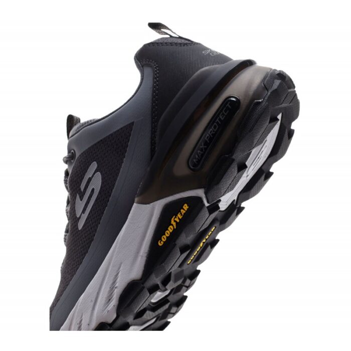 ⁦Skechers Men's Max Protect - Liberated Shoes - حذاء سكيتشرز ماكس بروتكت للرجال لون أسود ورمادي⁩ - الصورة ⁦13⁩