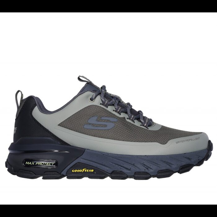 ⁦Skechers Men's Max Protect - Liberated Shoes - حذاء سكيتشرز ماكس بروتكت للرجال لون أسود وزيتي⁩ - الصورة ⁦2⁩