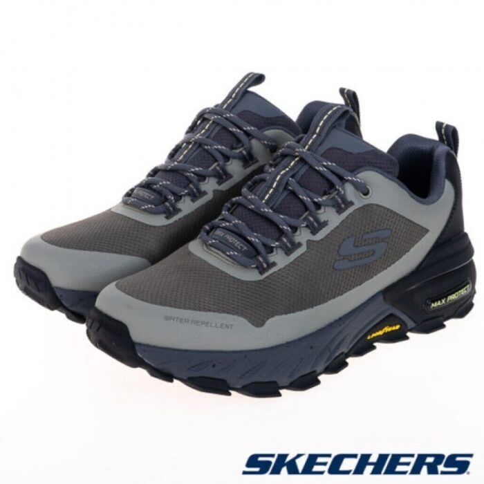 ⁦Skechers Men's Max Protect - Liberated Shoes - حذاء سكيتشرز ماكس بروتكت للرجال لون أسود وزيتي⁩ - الصورة ⁦6⁩