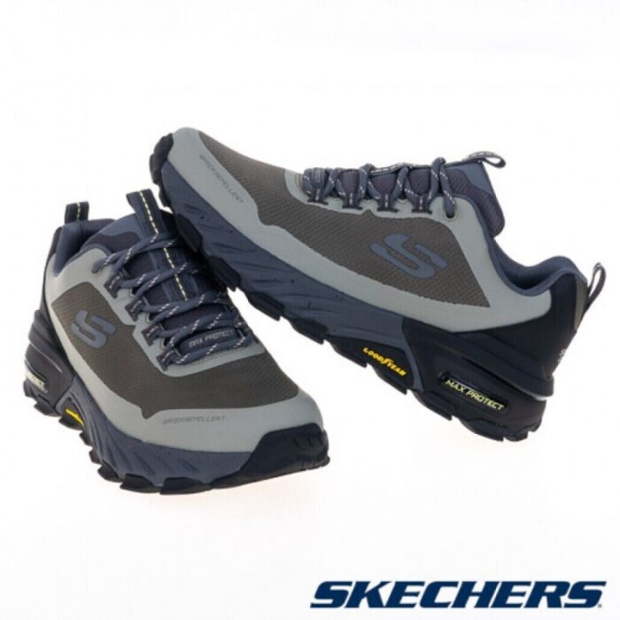 ⁦Skechers Men's Max Protect - Liberated Shoes - حذاء سكيتشرز ماكس بروتكت للرجال لون أسود وزيتي⁩ - الصورة ⁦7⁩