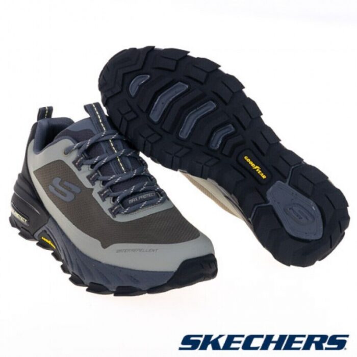 ⁦Skechers Men's Max Protect - Liberated Shoes - حذاء سكيتشرز ماكس بروتكت للرجال لون أسود وزيتي⁩ - الصورة ⁦8⁩