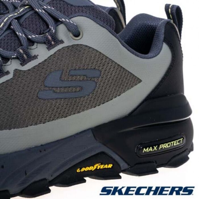 ⁦Skechers Men's Max Protect - Liberated Shoes - حذاء سكيتشرز ماكس بروتكت للرجال لون أسود وزيتي⁩ - الصورة ⁦10⁩