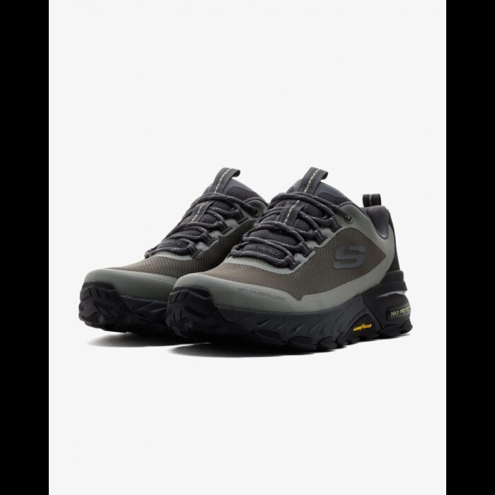 ⁦Skechers Men's Max Protect - Liberated Shoes - حذاء سكيتشرز ماكس بروتكت للرجال لون أسود وزيتي⁩ - الصورة ⁦12⁩