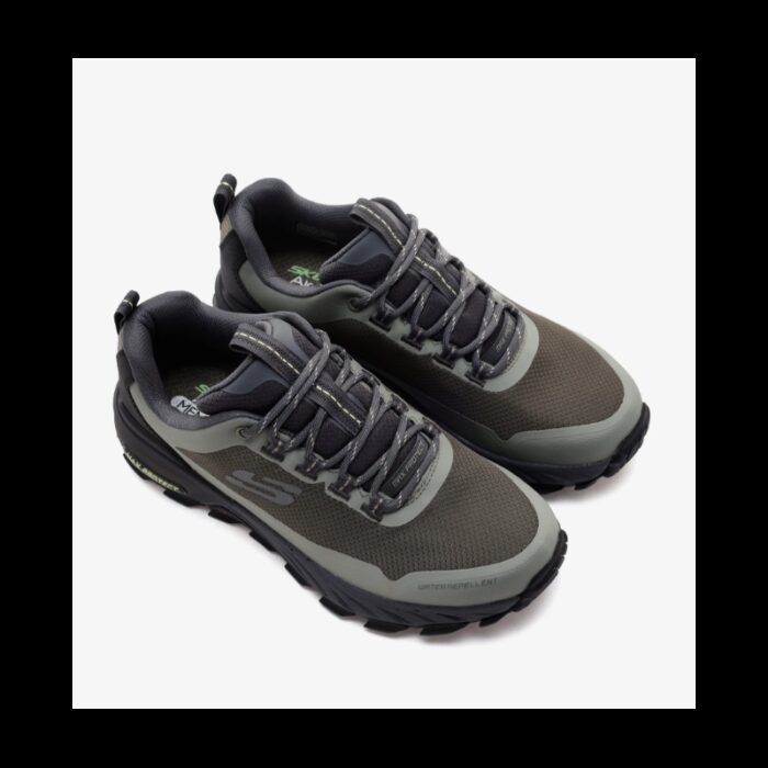 ⁦Skechers Men's Max Protect - Liberated Shoes - حذاء سكيتشرز ماكس بروتكت للرجال لون أسود وزيتي⁩ - الصورة ⁦14⁩