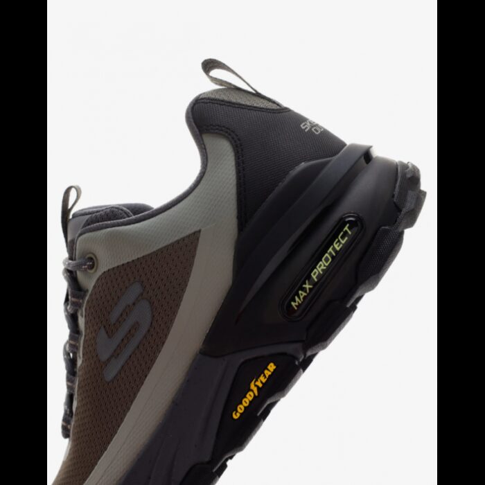 ⁦Skechers Men's Max Protect - Liberated Shoes - حذاء سكيتشرز ماكس بروتكت للرجال لون أسود وزيتي⁩ - الصورة ⁦15⁩