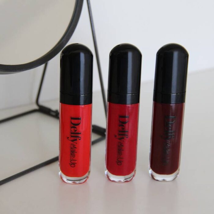 ⁦Delfy 3D Volume Lip Gloss with Lip Line Perfector (Black Dahlia) 7 ML- محدد شفاه مع جلوس من ديلفي⁩ - الصورة ⁦2⁩