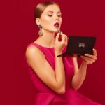 ⁦احمر شفاه كريمي مع مراه من دلفي 4غرام delfy lip stick gold duo marsala 4gr⁩ - الصورة ⁦3⁩