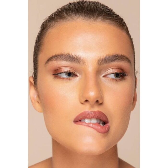 ⁦احمر شفاه كريمي مع مراه من دلفي 4غرام delfy lip stick gold duo caramel 4gr⁩ - الصورة ⁦5⁩