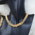 ⁦طقم اكسسوارات 3 قطع بلدي مجدل لون ذهبي⁩ - الصورة ⁦3⁩