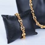 ⁦طقم اكسسوارات 3 قطع بلدي لون ذهبي⁩ - الصورة ⁦3⁩