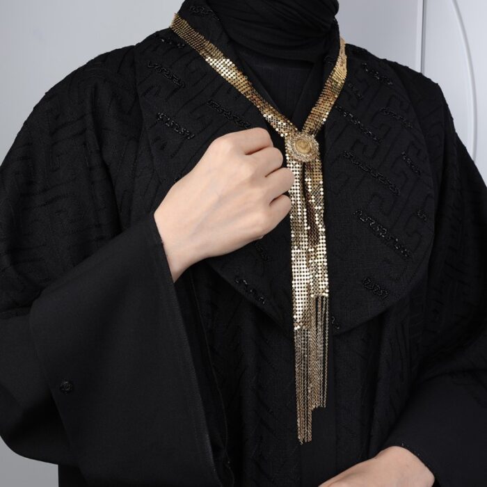 ⁦سلسال شال بتصميم سبلة دائرية⁩ - الصورة ⁦8⁩