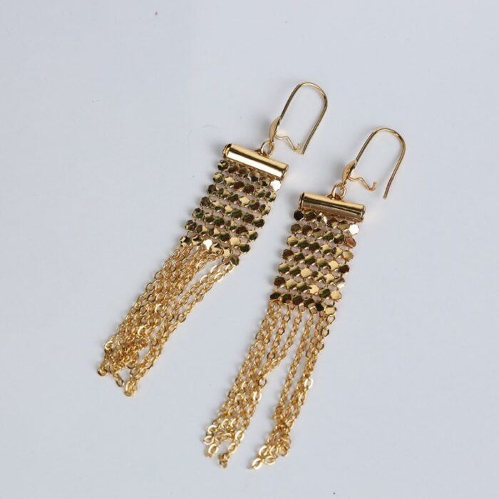 ⁦حلق شال بلدي لون ذهبي⁩ - الصورة ⁦4⁩