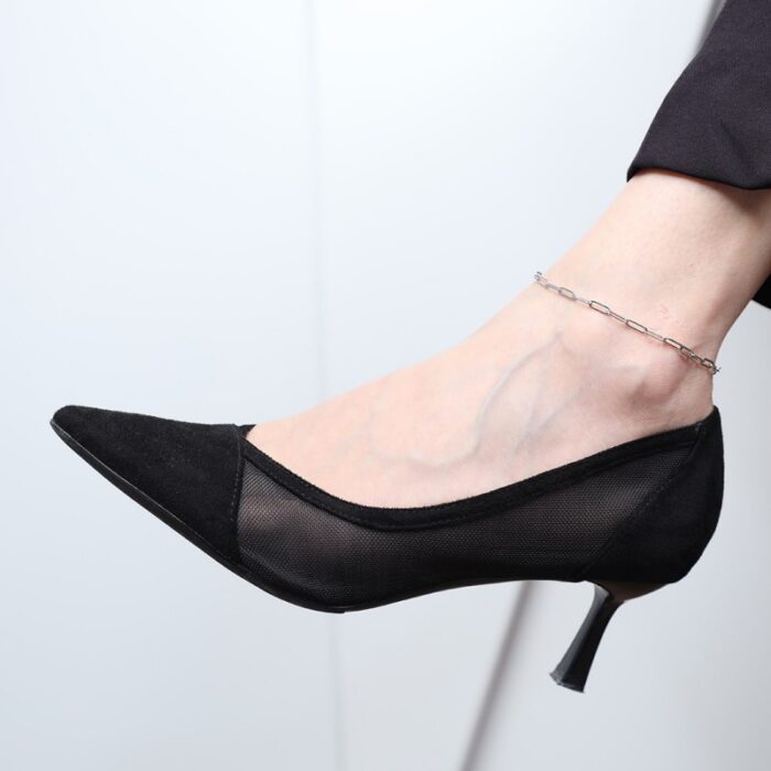 10336272_67dc57221ca03 خلخال فضي بتصميم جنزير رفيع - الصورة 1