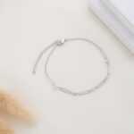 خلخال فضي بتصميم حلقات مع لولو