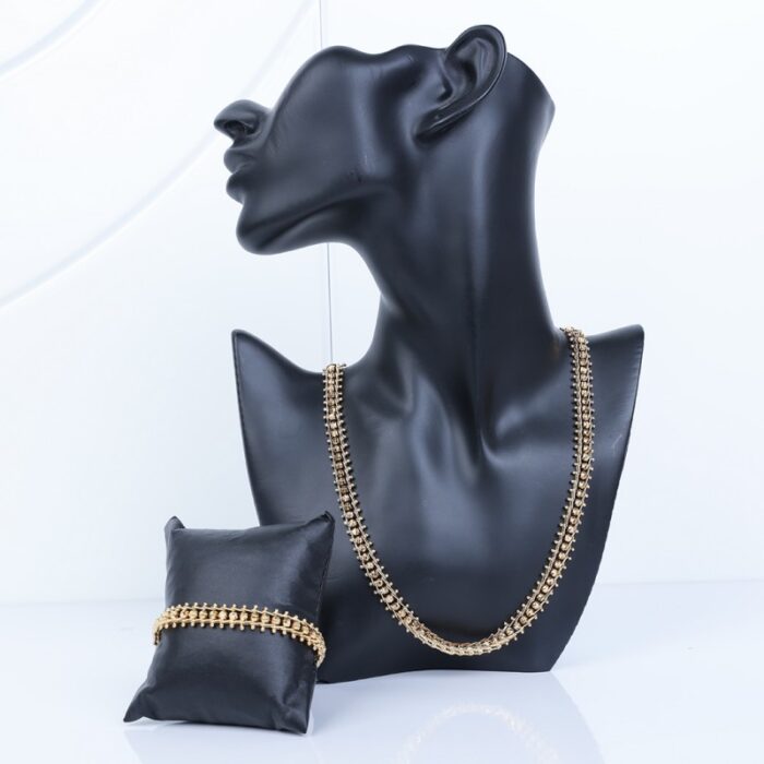 10336363_67dc57a77e500 طقم اكسسوارات بلدي قطعتين لون ذهبي - الصورة 1