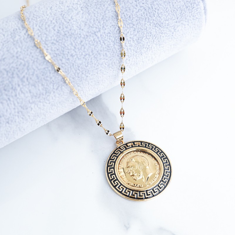 10336375_67dc57bf2cd23 سلسال ذهبي بتصميم دائري - الصورة 1