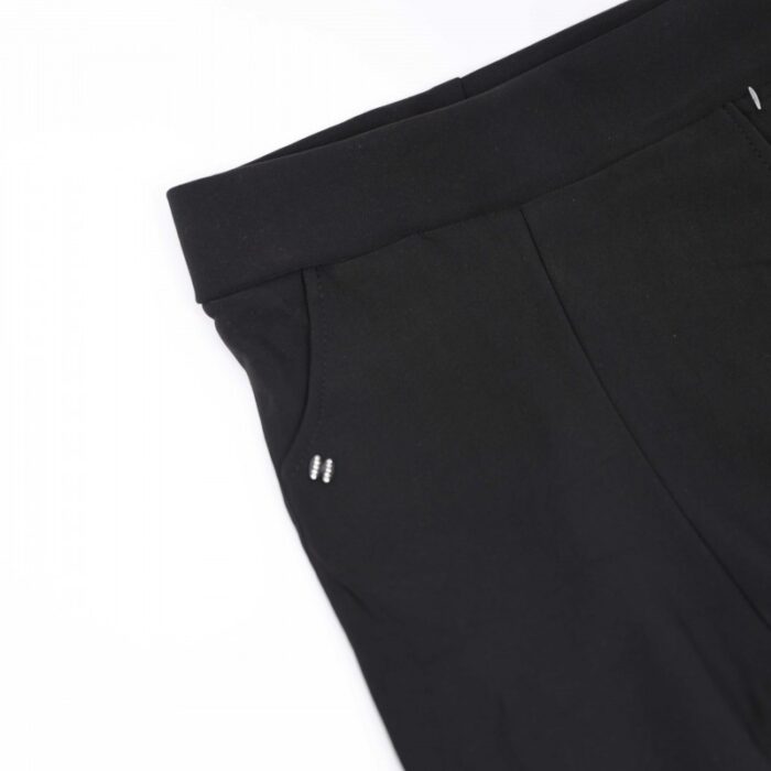 ⁦فيزون بناتي قطني مع جيوب جانبية للأطفال لون اسود⁩ - الصورة ⁦4⁩