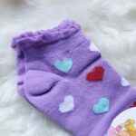 ⁦جوارب بناتي قصيرة الطول بتصميم نقشات من 2way (12 زوج) للاطفال بألوان متعددة⁩ - الصورة ⁦14⁩