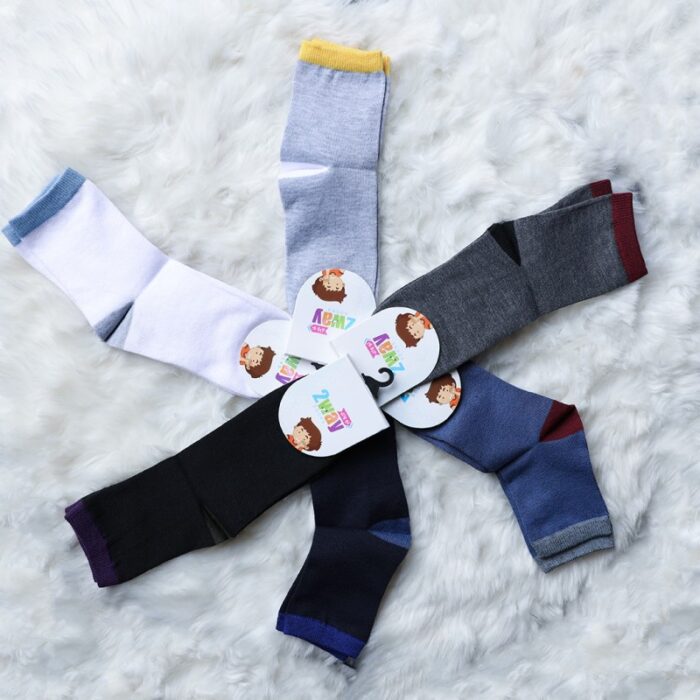 ⁦جوارب ولادي طويلة من 2way (12 زوج) للاطفال بألوان متعددة⁩ - الصورة ⁦2⁩