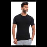 تيشيرت داخلي نص كم قطن ستريتش من قطونيل للرجال لون اسود- Cottonil Cotton Stretch Half Sleeve O- Black