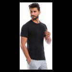 ⁦تيشيرت داخلي نص كم قطن ستريتش من قطونيل للرجال لون اسود- Cottonil Cotton Stretch Half Sleeve O- Black⁩ - الصورة ⁦2⁩