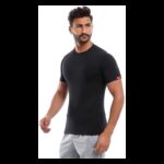 ⁦تيشيرت داخلي نص كم قطن ستريتش من قطونيل للرجال لون اسود- Cottonil Cotton Stretch Half Sleeve O- Black⁩ - الصورة ⁦3⁩