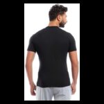 ⁦تيشيرت داخلي نص كم قطن ستريتش من قطونيل للرجال لون اسود- Cottonil Cotton Stretch Half Sleeve O- Black⁩ - الصورة ⁦4⁩