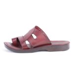 ⁦شبشب جلد طبيعي من سمارت SMART بتصميم حلقة الاصبع للرجال لون بني محروق ونعل أسود⁩ - الصورة ⁦3⁩