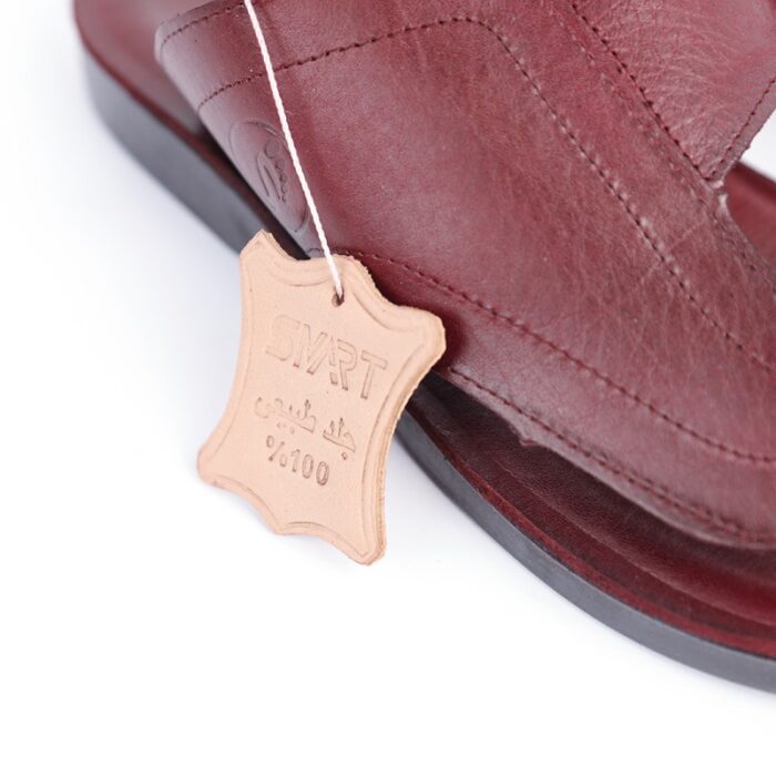 ⁦شبشب جلد طبيعي من سمارت SMART نمرة كبيرة 47 و 48 و 49 لون كرميدي⁩ - الصورة ⁦3⁩