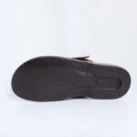 ⁦شبشب جلد طبيعي للرجال لون عسلي ونعل أسود⁩ - الصورة ⁦5⁩