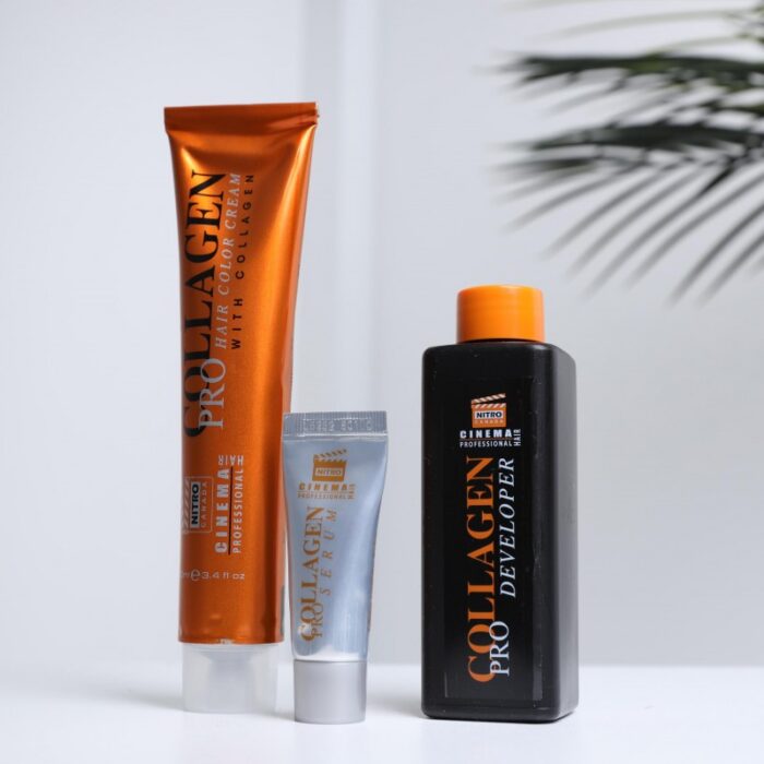 ⁦طقم صبغة شعر كولاجين من نيترو كندا درجة 7.12 أشقر رملي(3 قطع)- Nitro Canada Collagen Pro Hair Color System (100ML CREAM+150ML OXIDANT+10ML SERUM)⁩ - الصورة ⁦7⁩