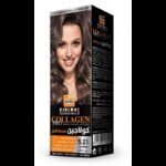 طقم صبغة شعر كولاجين من نيترو كندا درجة 5.21 بني سندياني حجم 420 مل- Nitro Canada Collagen Pro Hair Color System (100ML CREAM+150ML OXIDANT+10ML SERUM)