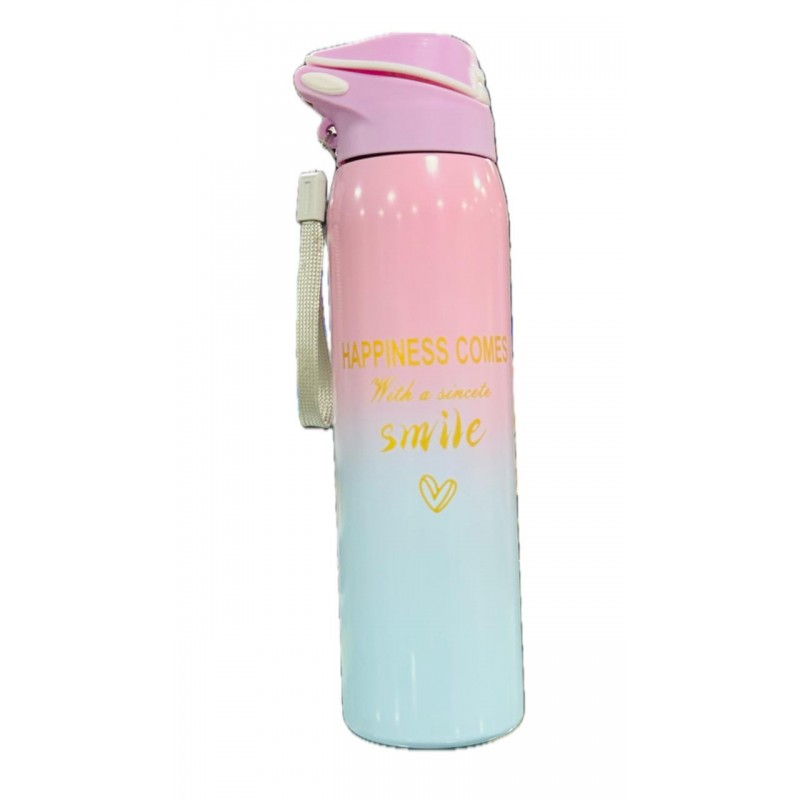 ⁦مطرة ثيرموس حراري لون زهري وأزرق⁩ - الصورة ⁦1⁩