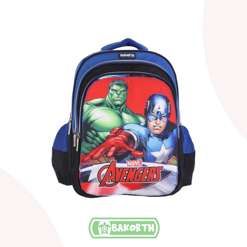 ⁦شنطة مدرسة ولادي 14 انش بتصميم سبايدر مان لون اسود وازرق⁩ - الصورة ⁦1⁩