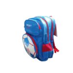 شنطة مدرسة ولادي 14 انش بتصميم كرة قدم لون ازرق واحمر