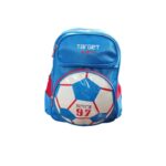 ⁦شنطة مدرسة ولادي 14 انش بتصميم كرة قدم لون ازرق واحمر⁩ - الصورة ⁦2⁩