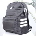 ⁦شنطة مدرسة 16 انش وجه نايلون للجنسين لون اسود⁩ - الصورة ⁦2⁩