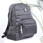 ⁦شنطة مدرسة 16 انش وجه نايلون للجنسين لون اسود⁩ - الصورة ⁦3⁩