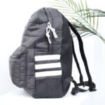 ⁦شنطة مدرسة 16 انش وجه نايلون للجنسين لون اسود⁩ - الصورة ⁦4⁩