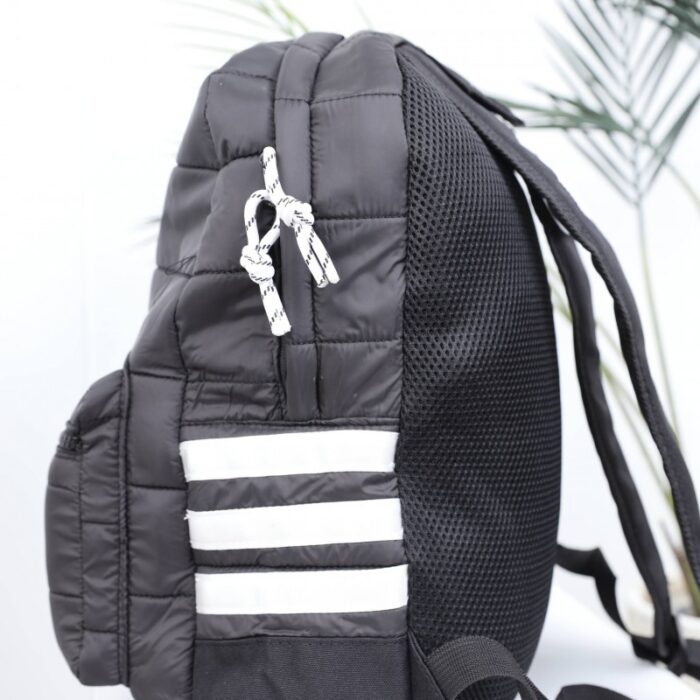 ⁦شنطة مدرسة 16 انش وجه نايلون للجنسين لون اسود⁩ - الصورة ⁦5⁩