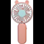 مروحة شخصية صغير تعمل بالشحن لون زهري وازرق