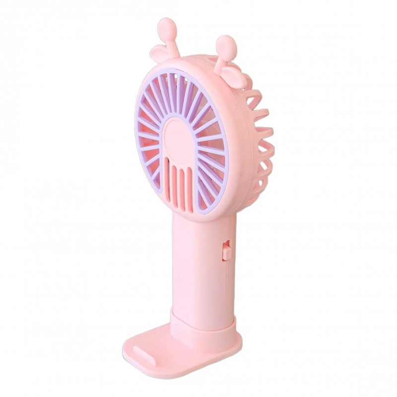 ⁦مروحة شخصية صغير تعمل بالشحن لون زهري وبنفسجي⁩ - الصورة ⁦1⁩