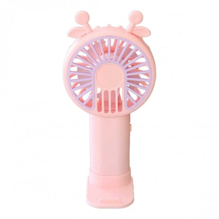 ⁦مروحة شخصية صغير تعمل بالشحن لون زهري وبنفسجي⁩ - الصورة ⁦2⁩