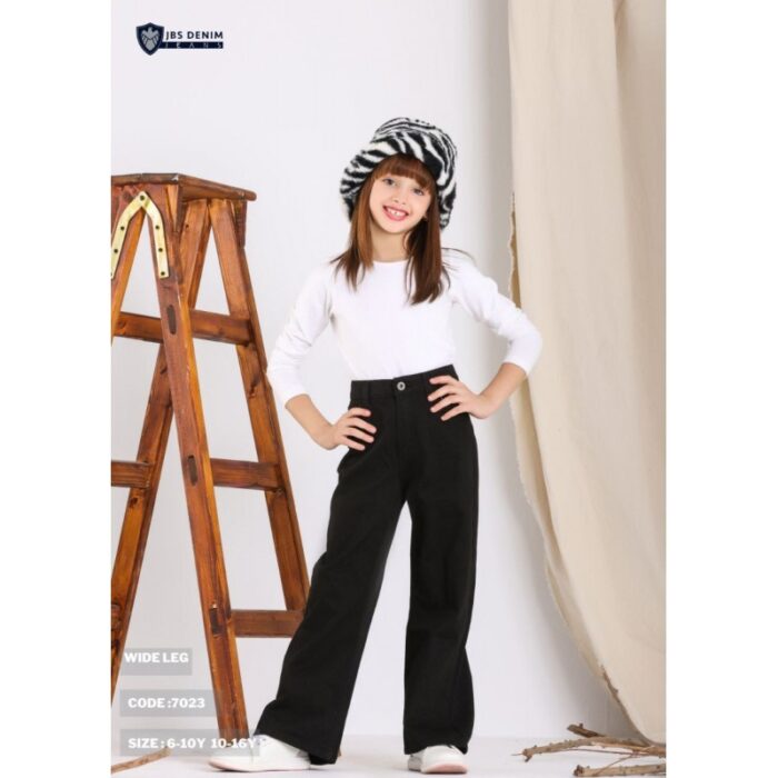 10336738_67dc5a0c4dac4 بنطال جينز بناتي لون أسود - الصورة 1