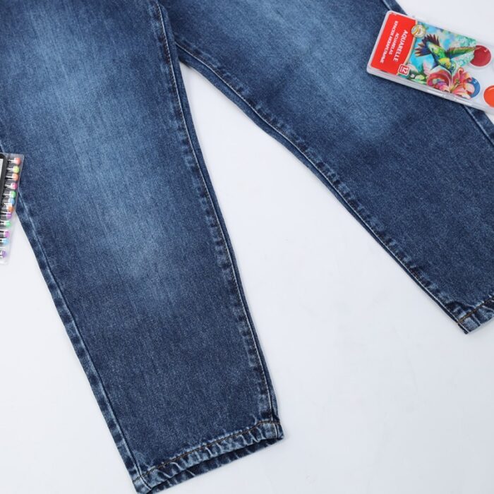 ⁦بنطال جينز بناتي لون أزرق⁩ - الصورة ⁦4⁩