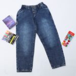 ⁦بنطال جينز بناتي لون أزرق⁩ - الصورة ⁦6⁩