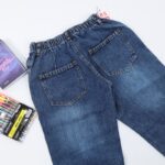 ⁦بنطال جينز بناتي لون أزرق⁩ - الصورة ⁦7⁩